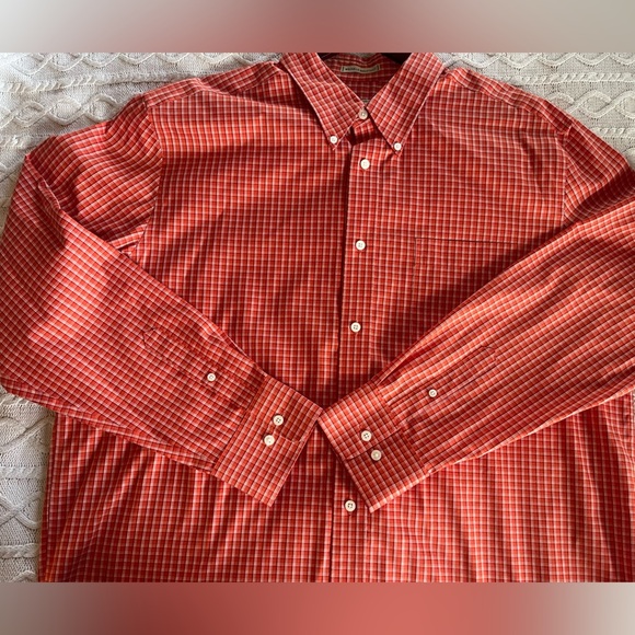 Eddie Bauer Wrinkle Resistant Bright Orange Dress Shirt Like New Men’s Size XL - Picture 12 of 15